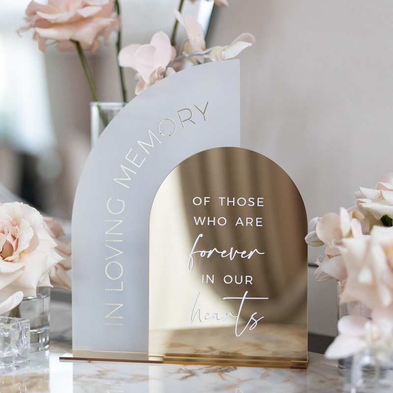 In Loving Memory Sign,Gold Mir - Table Number Gold review and price