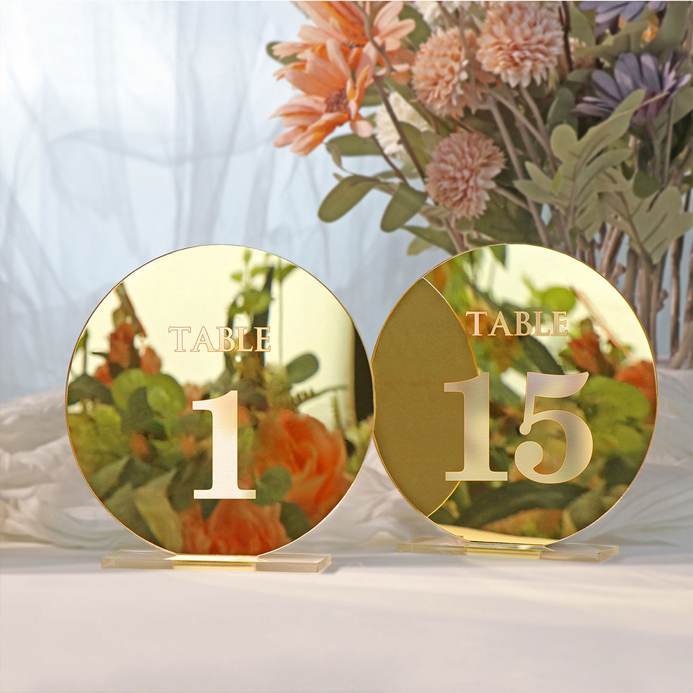 Acrylic Wedding Table Number S - Table Number Gold review and price