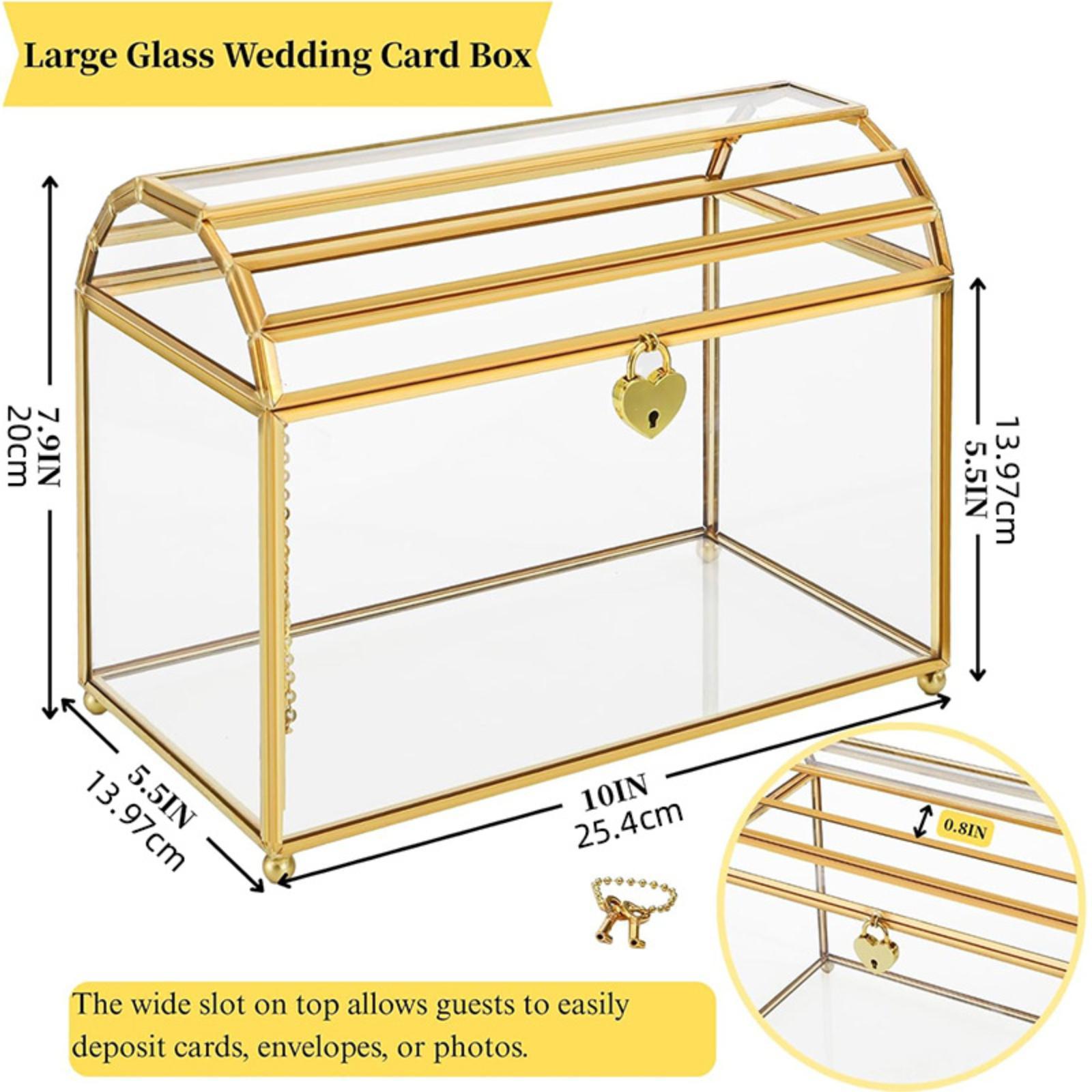 Glass Wedding Card Box Portabl - Wedding Card Box review and price