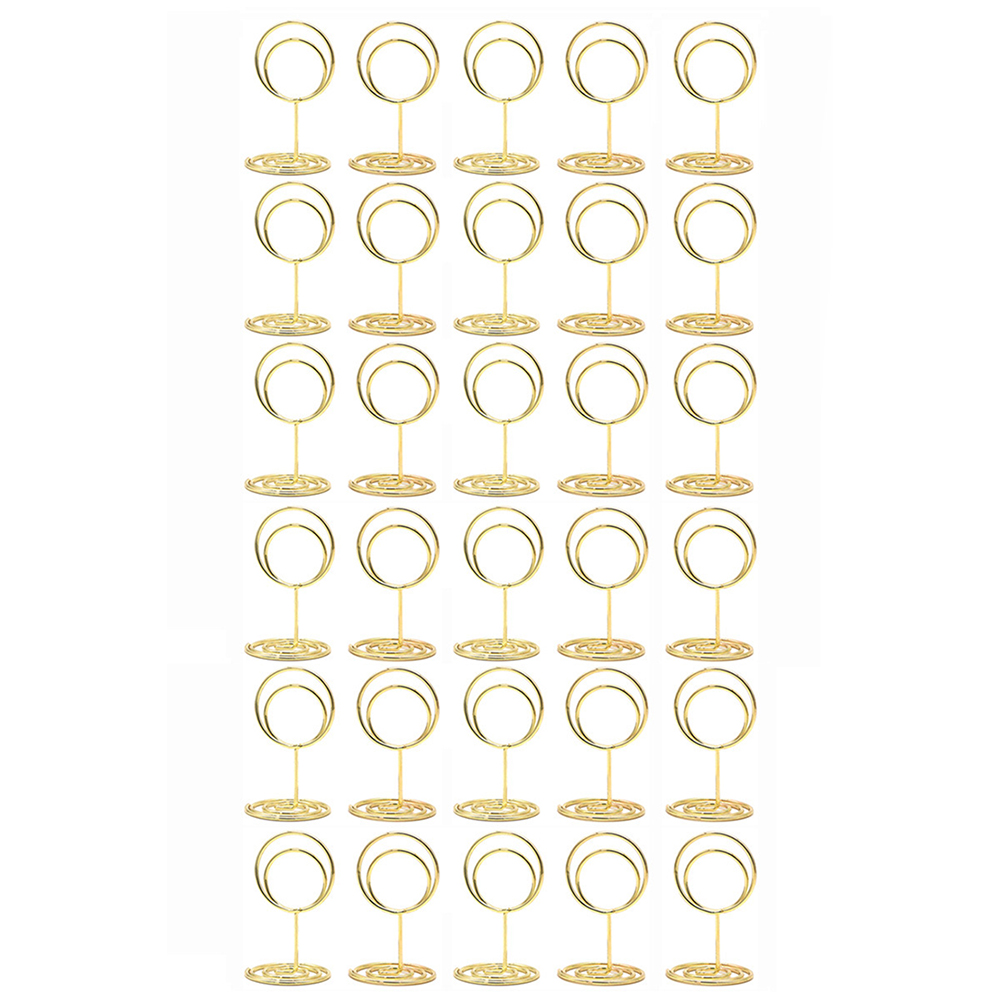 30 Pack Round Table Card Holde - Table Number Gold review and price