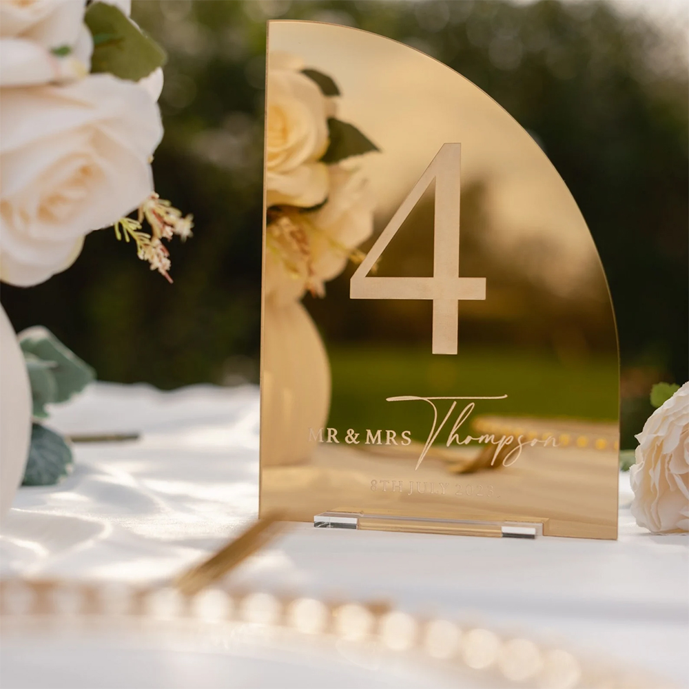 Personalized Wedding Bar Sign  - Table Number Gold review and price