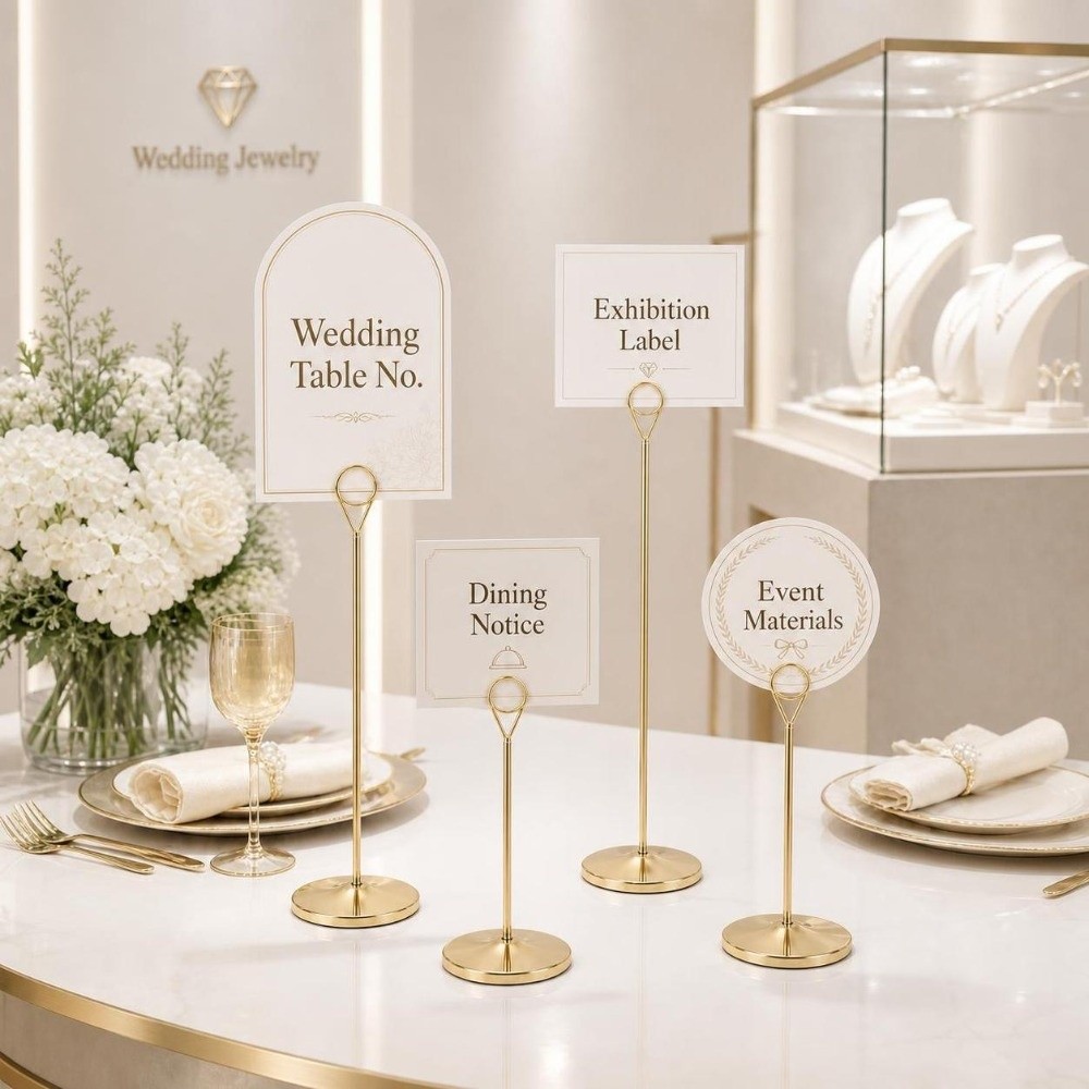 Metal Table Number Holder Larg - Table Number Gold review and price