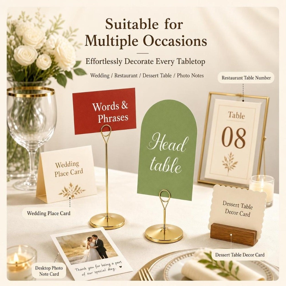 Metal Table Number Holder Larg - Table Number Gold review and price