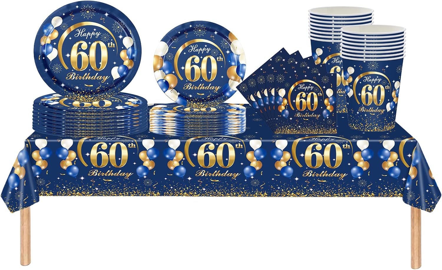 Navy Blue Gold 60th Birthday D - Table Number Gold review and price